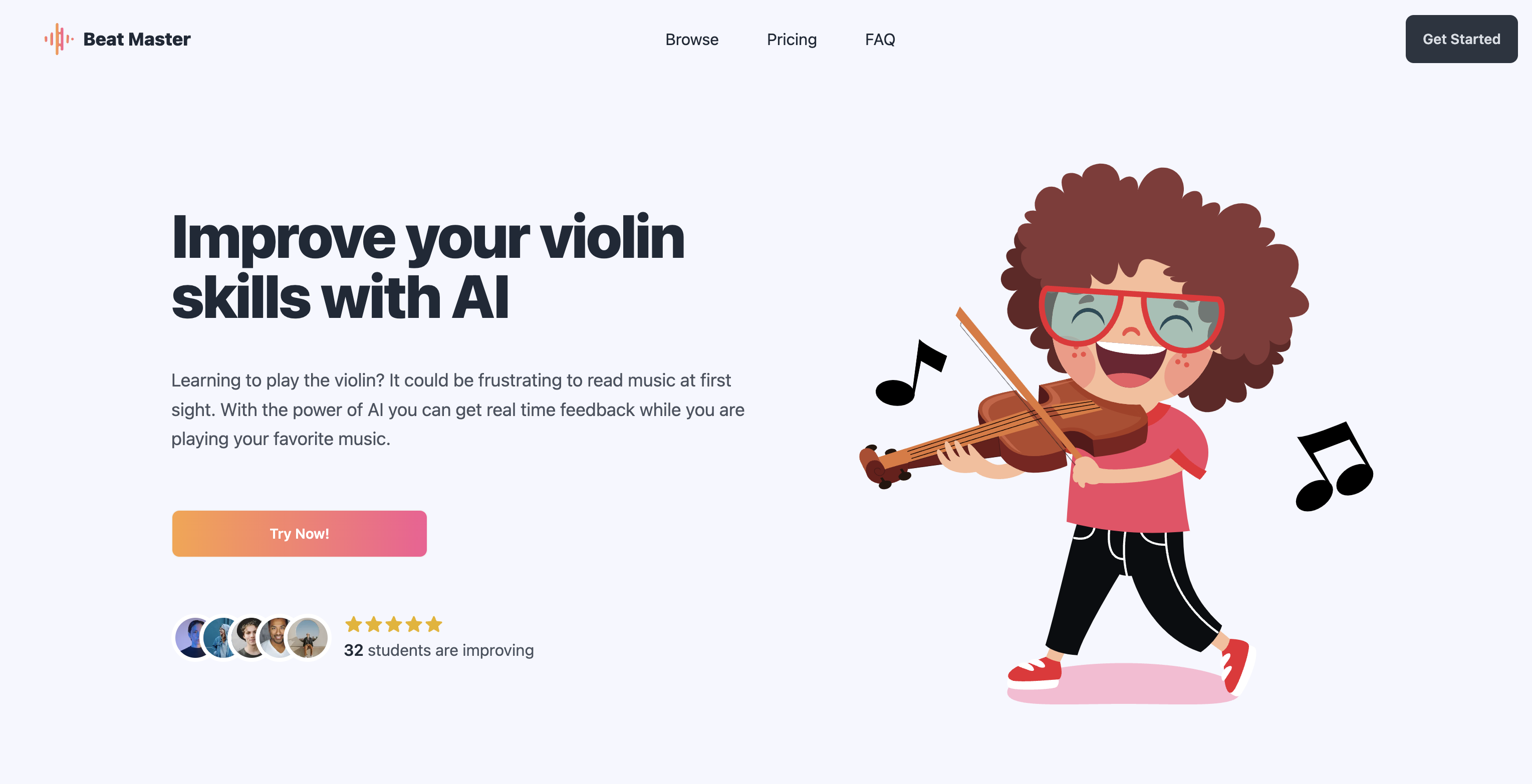 Improve your violin skills with AI - Beat Master